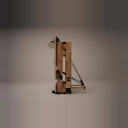 A Foldable Eco Pilates reformer folded by Somais/Core Collab