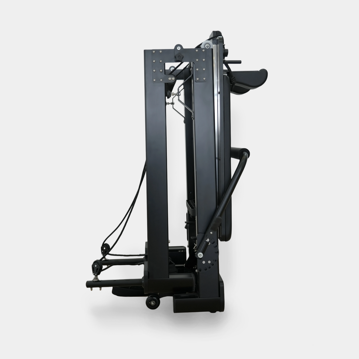 Foldable Aluminum Pilates Reformer | Black & White