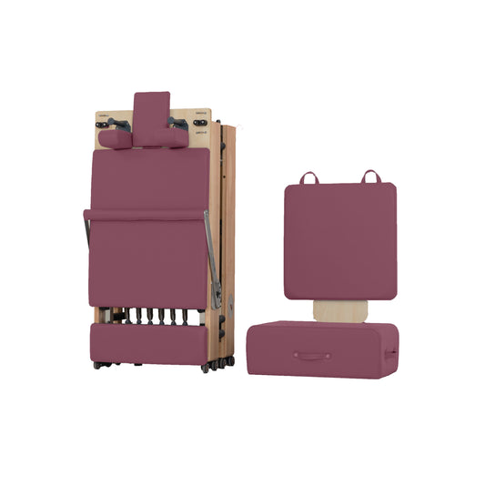 Foldable Oak Wood Pilates Reformer | Space-Saving