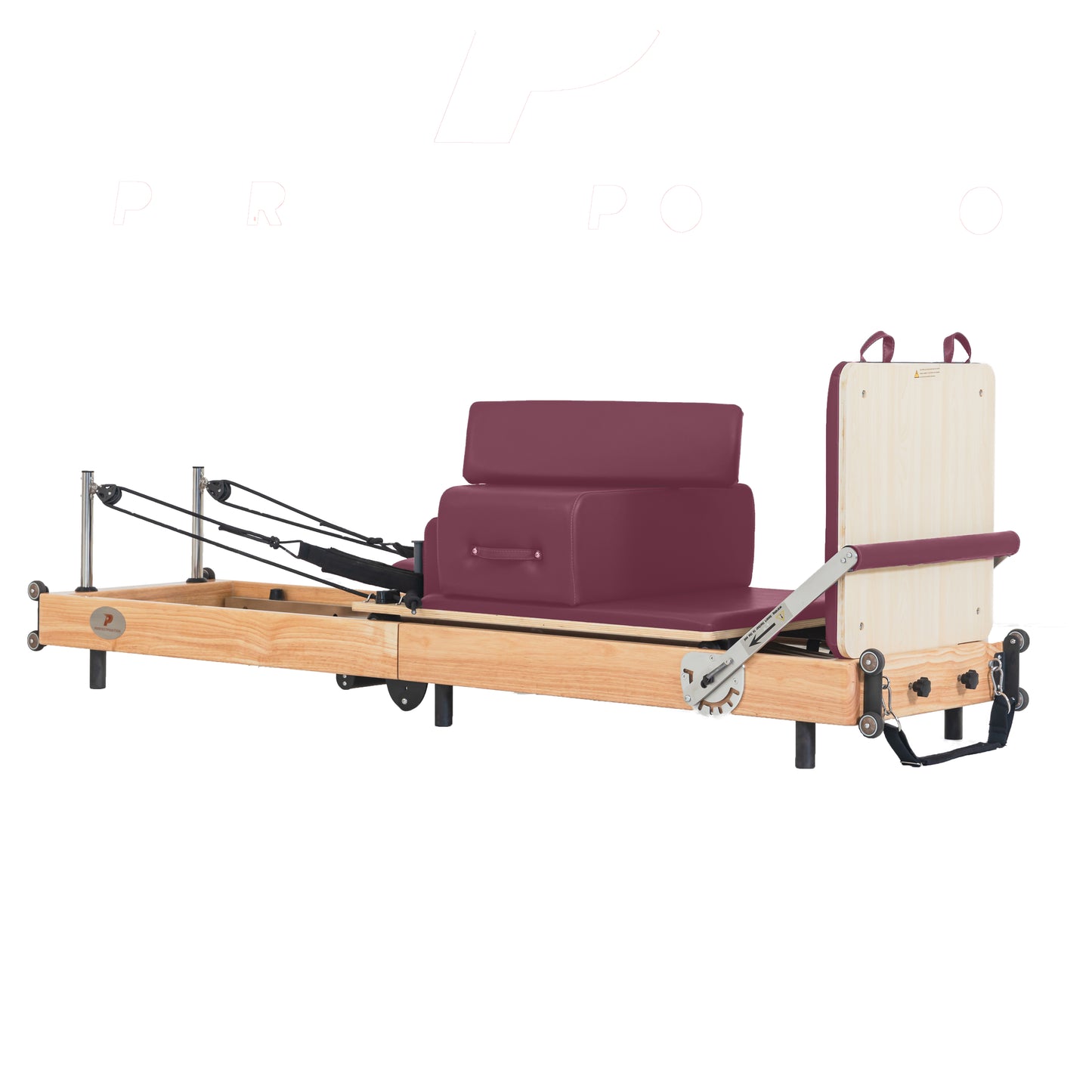 Foldable Oak Wood Pilates Reformer | Space-Saving
