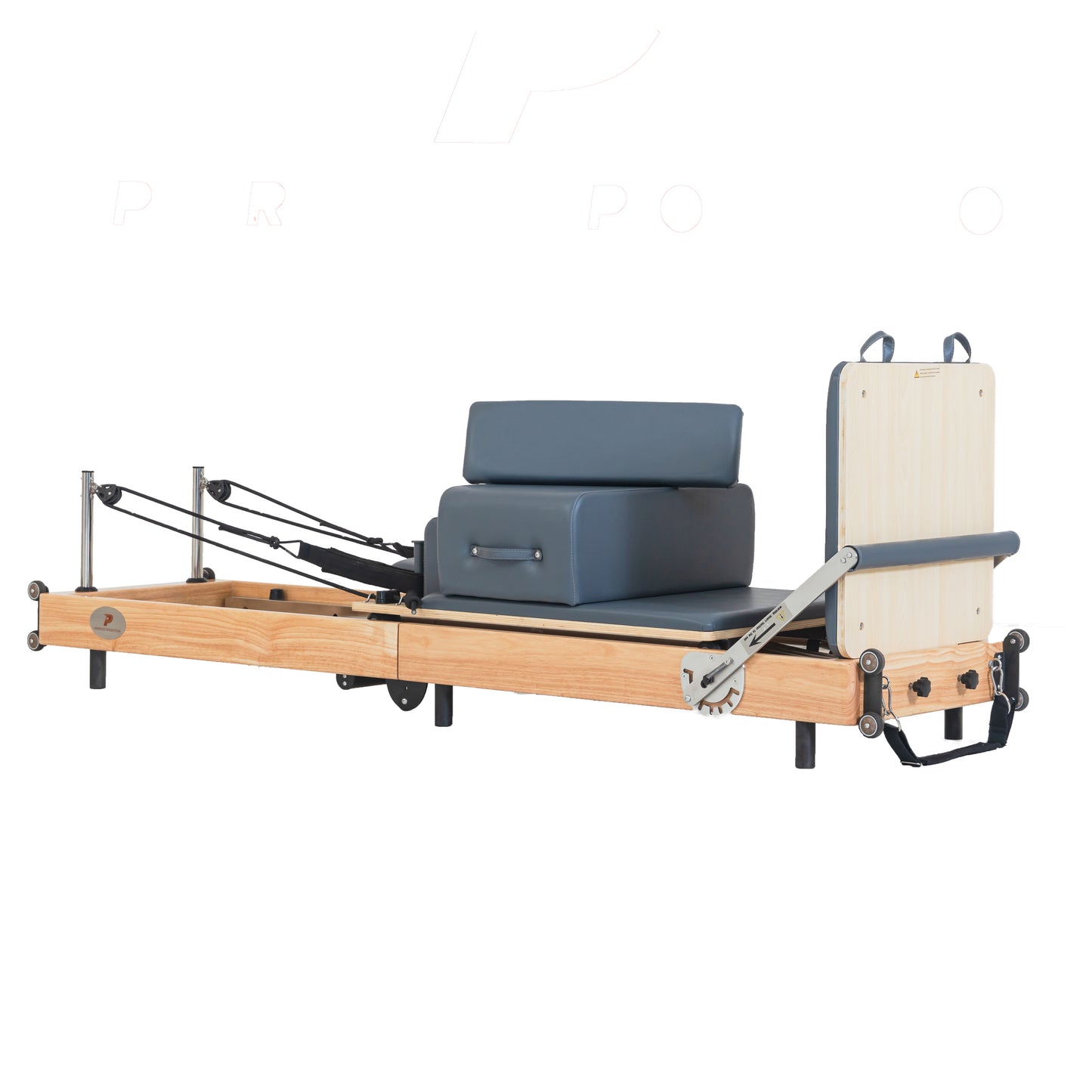 Foldable Oak Wood Pilates Reformer | Space-Saving