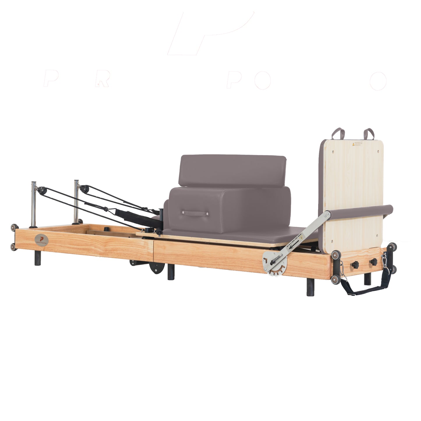 Foldable Oak Wood Pilates Reformer | Space-Saving