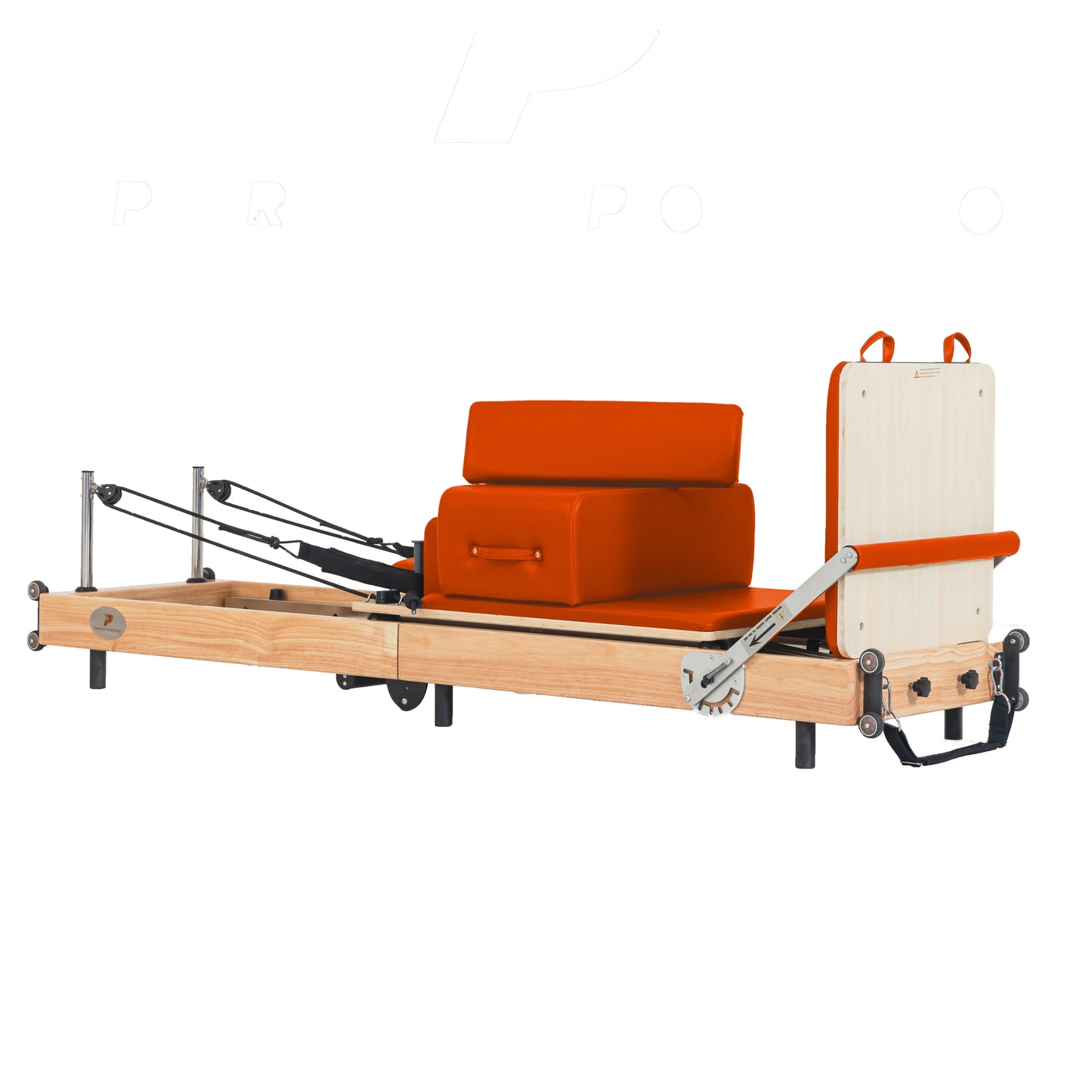 Foldable Oak Wood Pilates Reformer | Space-Saving