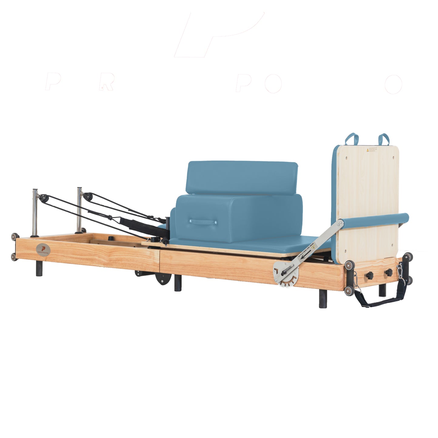 Foldable Oak Wood Pilates Reformer | Space-Saving