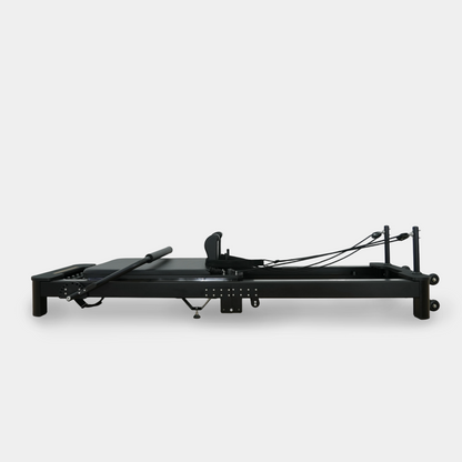 Foldable Aluminum Pilates Reformer | Black & White