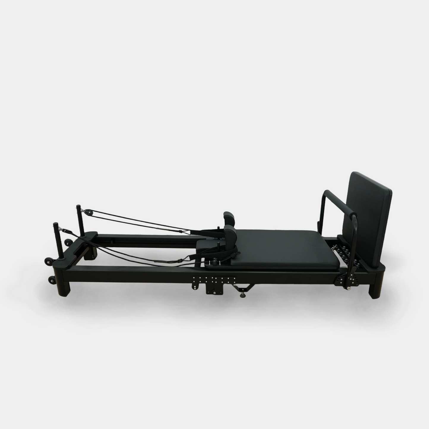 Foldable Aluminum Pilates Reformer | Black & White