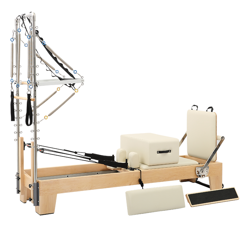 Maple Wood Reformer with Half Tower | Studio-Grade