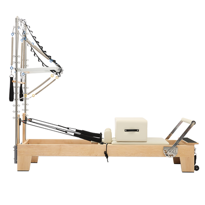 Maple Wood Reformer with Half Tower | Studio-Grade